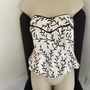 White & Black Bustier